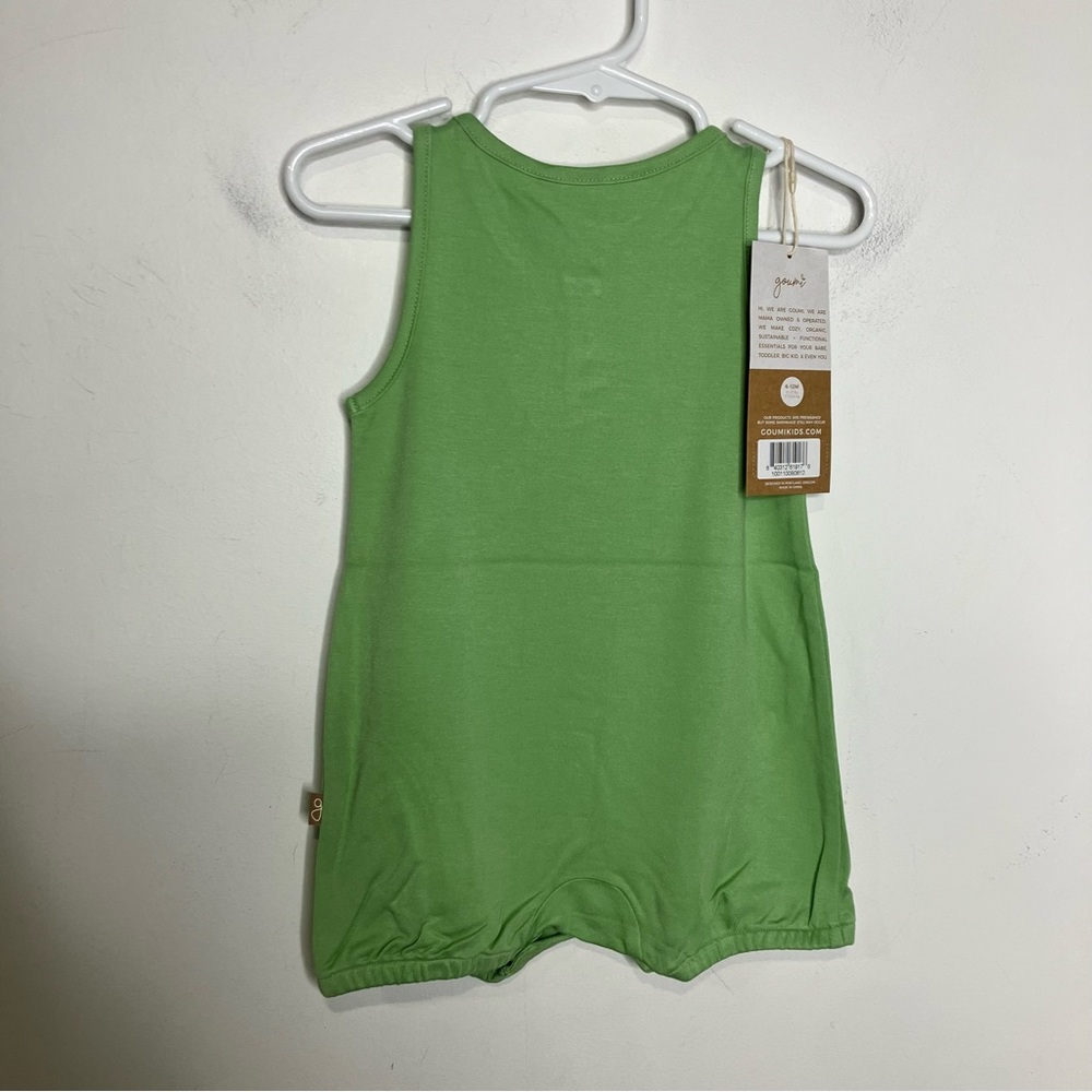 Goumi quick change romper artichoke green kid size 6-12 mo bamboo organic cotton - Picture 6 of 6